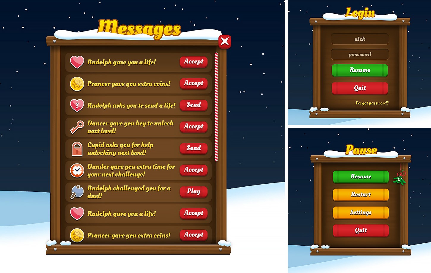 Christmas Winter GUI / UI Kit