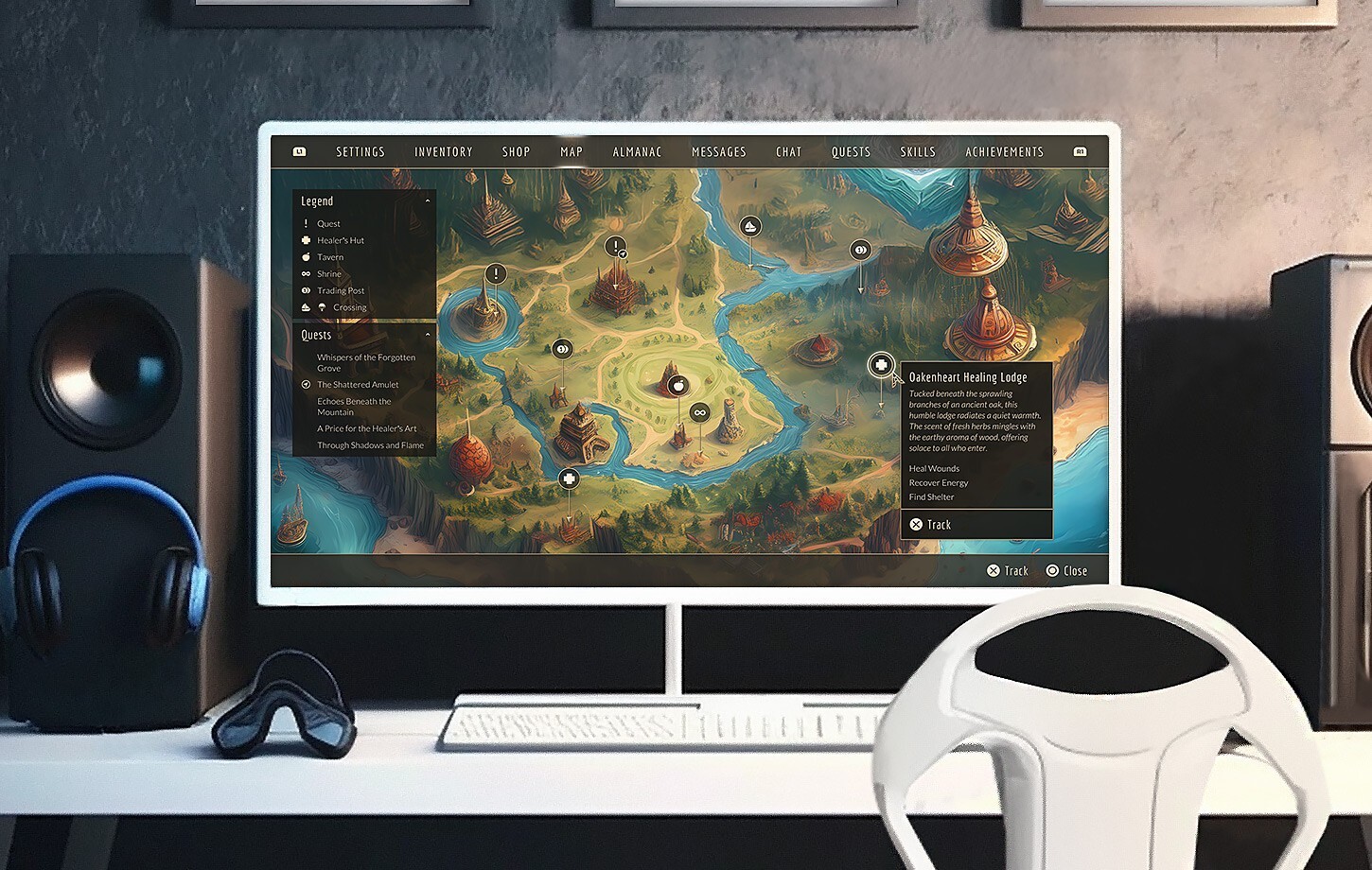 Aria GUI - uniwersalne UI do gier fantasy / RPG