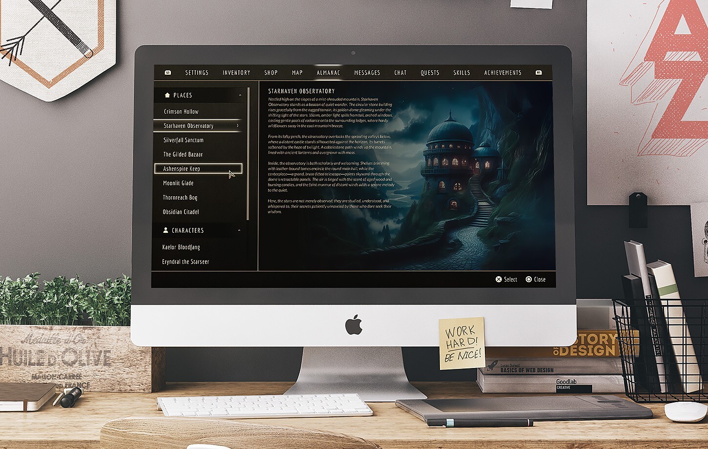 Aria GUI - uniwersalne UI do gier fantasy / RPG