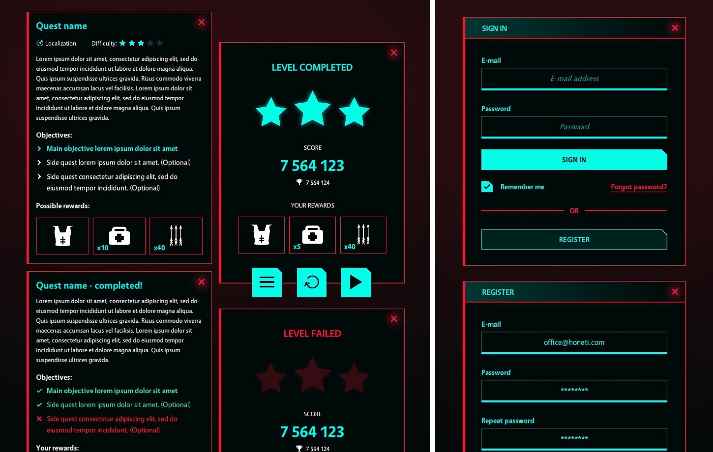 Cyberpunk GUI / UI Kit