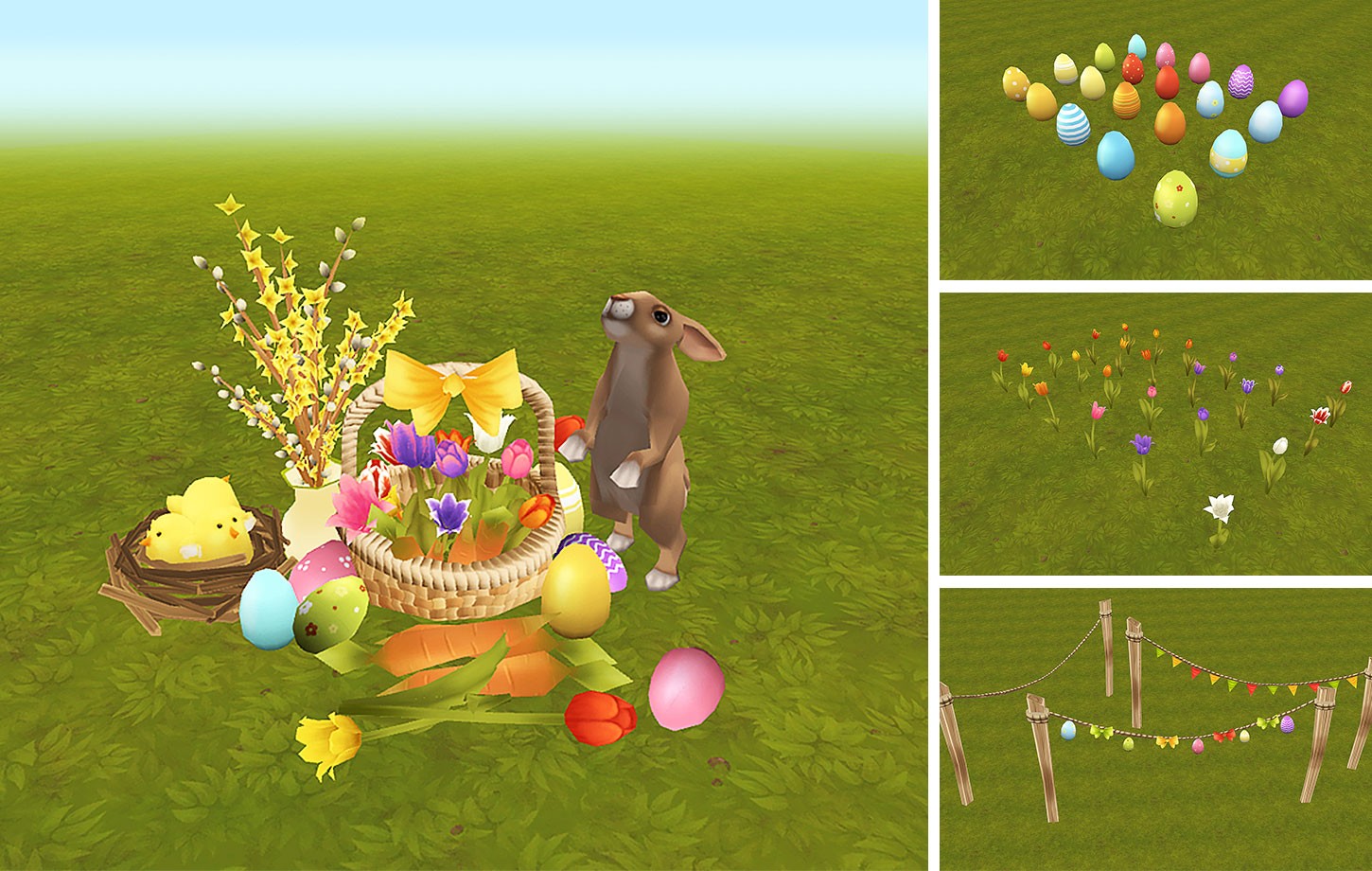 Easter Lowpoly Props