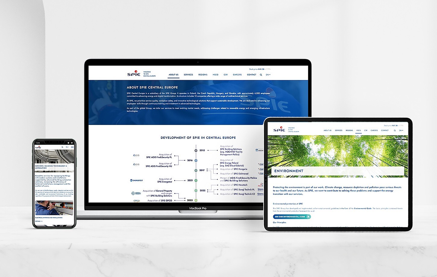  System stron korporacyjnych dla SPIE / Wielojęzyczny system oparty na Drupal